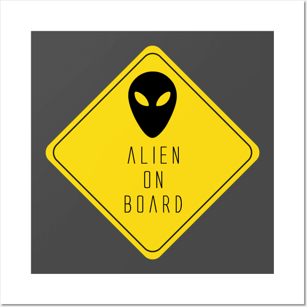 Alien on Board Wall Art by Perezzzoso